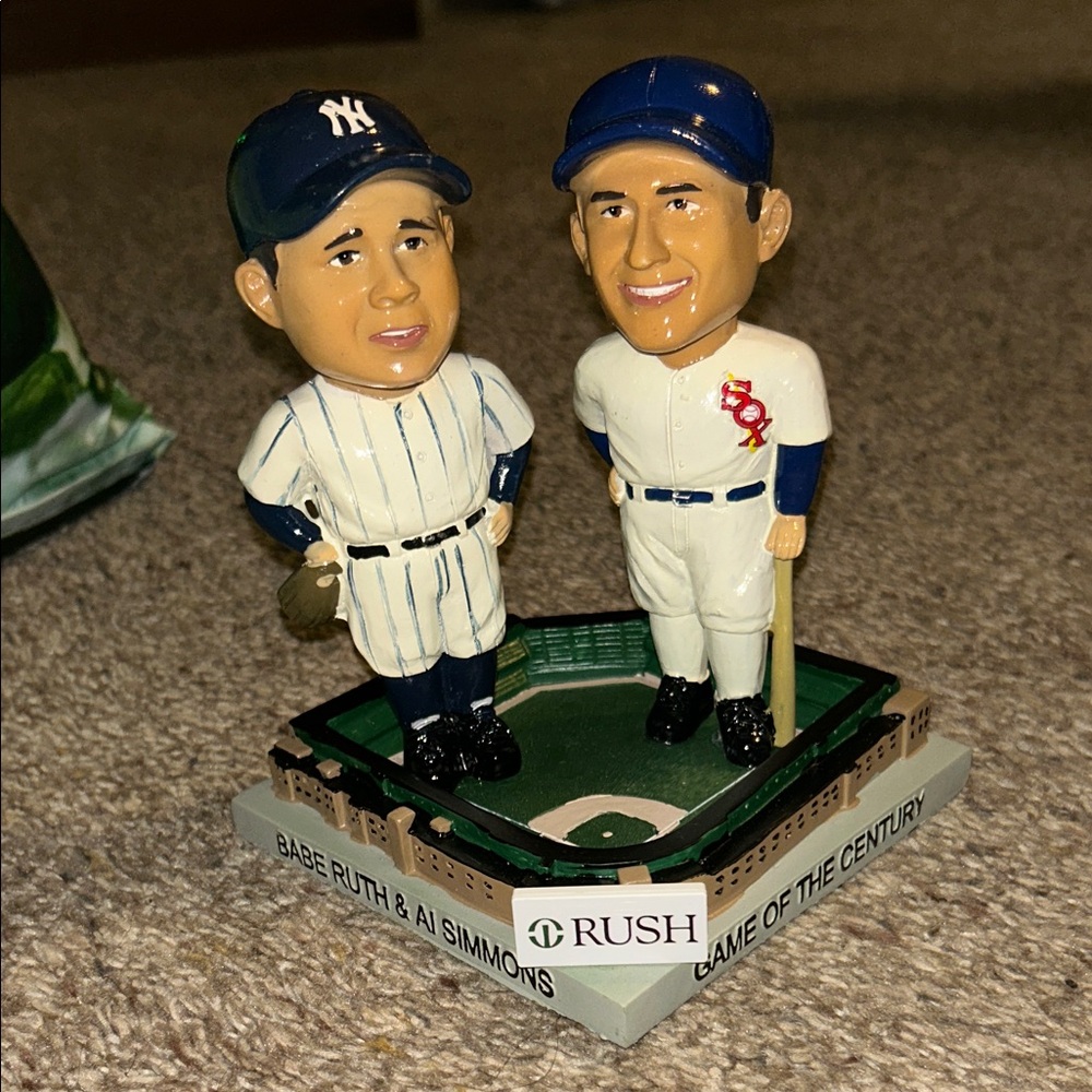 Baseball Legends Babe Ruth & Al Simmons  Figurine RUSH comiskey park 1933